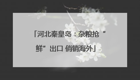 河北秦皇岛：杂粮抢“鲜”出口 俏销海外