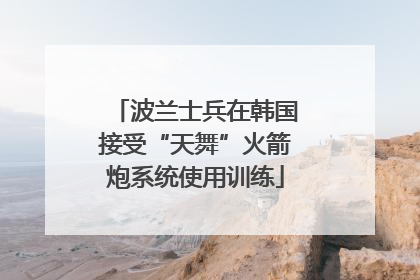 波兰士兵在韩国接受“天舞”火箭炮系统使用训练