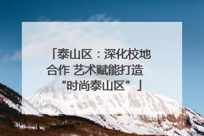 泰山区：深化校地合作 艺术赋能打造“时尚泰山区”