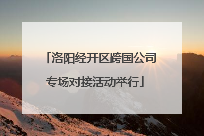洛阳经开区跨国公司专场对接活动举行
