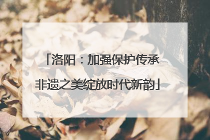 洛阳：加强保护传承 非遗之美绽放时代新韵
