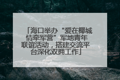 海口举办“爱在椰城 情牵军营”军地青年联谊活动，搭建交流平台深化双拥工作