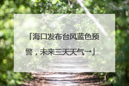 海口发布台风蓝色预警，未来三天天气→