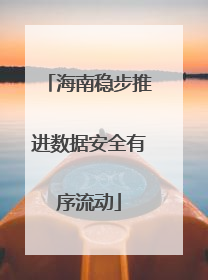 海南稳步推进数据安全有序流动