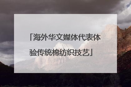 海外华文媒体代表体验传统棉纺织技艺