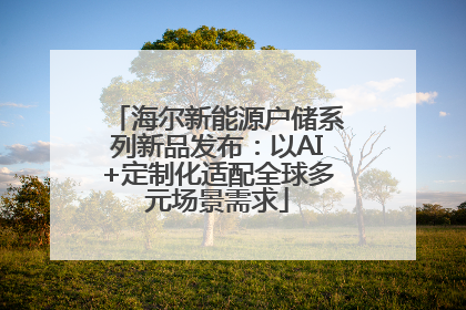 海尔新能源户储系列新品发布：以AI+定制化适配全球多元场景需求