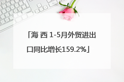 海 西 1-5月外贸进出口同比增长159.2%
