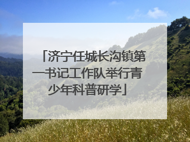 济宁任城长沟镇第一书记工作队举行青少年科普研学