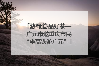 游蜀道·品好茶——广元市邀重庆市民“坐高铁游广元”