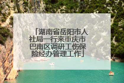 湖南省岳阳市人社局一行来重庆市巴南区调研工伤保险经办管理工作