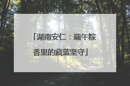 湖南安仁：端午粽香里的藏蓝坚守