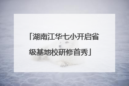 湖南江华七小开启省级基地校研修首秀