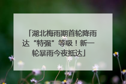 湖北梅雨期首轮降雨达“特强”等级！新一轮暴雨今夜抵达