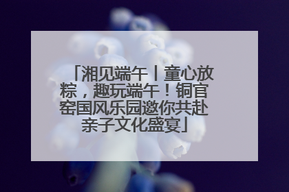 湘见端午丨童心放粽，趣玩端午！铜官窑国风乐园邀你共赴亲子文化盛宴