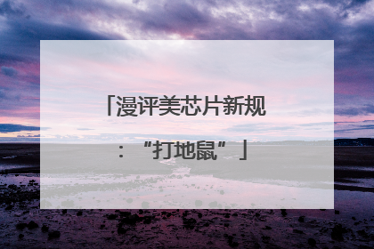 漫评美芯片新规：“打地鼠”