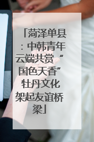 菏泽单县：中韩青年云端共赏“国色天香” 牡丹文化架起友谊桥梁