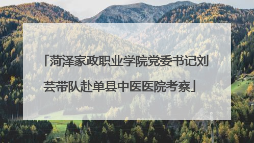 菏泽家政职业学院党委书记刘芸带队赴单县中医医院考察