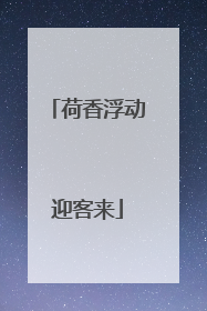 荷香浮动迎客来