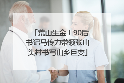 荒山生金！90后书记马传力带领张山头村书写山乡巨变