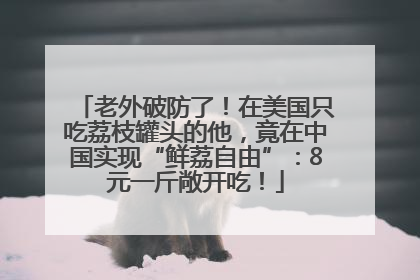 老外破防了！在美国只吃荔枝罐头的他，竟在中国实现“鲜荔自由”：8元一斤敞开吃！