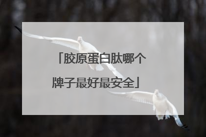 胶原蛋白肽哪个牌子最好最安全