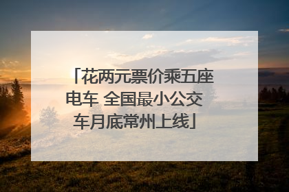 花两元票价乘五座电车 全国最小公交车月底常州上线