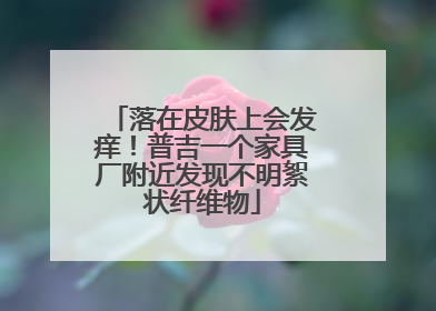 落在皮肤上会发痒！普吉一个家具厂附近发现不明絮状纤维物