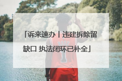 诉来速办丨违建拆除留缺口 执法闭环已补全