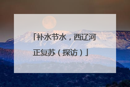 补水节水，西辽河正复苏（探访）