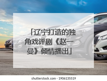 辽宁打造的独角戏评剧《赵一曼》倾情播出