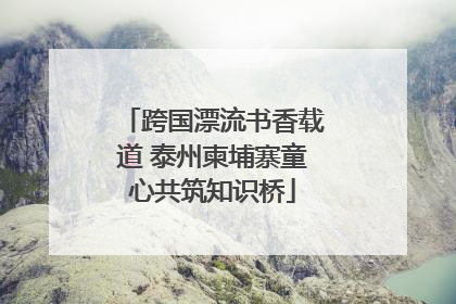 跨国漂流书香载道 泰州柬埔寨童心共筑知识桥