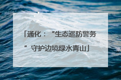 通化：“生态巡防警务”守护边境绿水青山