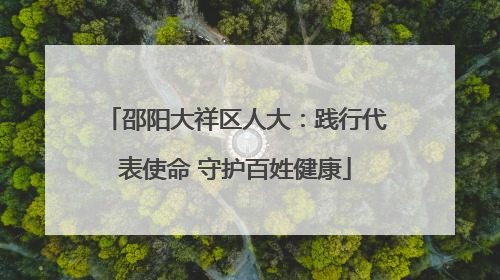邵阳大祥区人大：践行代表使命 守护百姓健康