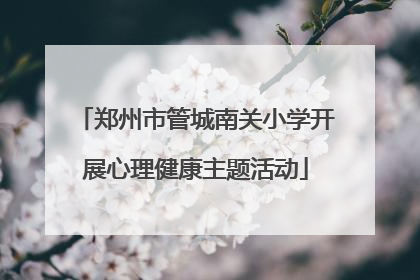 郑州市管城南关小学开展心理健康主题活动