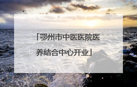 鄂州市中医医院医养结合中心开业