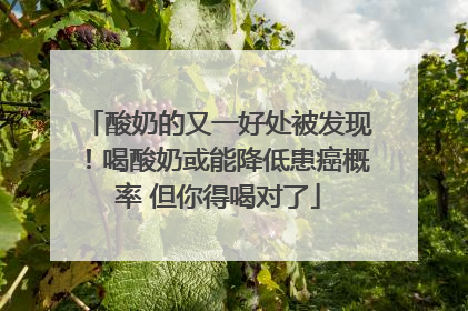 酸奶的又一好处被发现！喝酸奶或能降低患癌概率 但你得喝对了