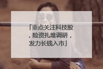 重点关注科技股，险资扎堆调研，发力长钱入市