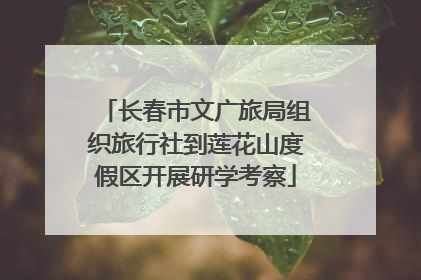 长春市文广旅局组织旅行社到莲花山度假区开展研学考察