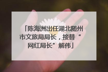 陈海洲出任湖北随州市文旅局局长，接替“网红局长”解伟