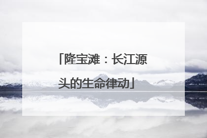 隆宝滩：长江源头的生命律动