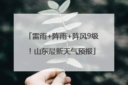 雷雨+阵雨+阵风9级！山东最新天气预报