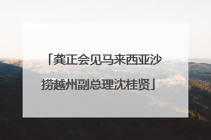 龚正会见马来西亚沙捞越州副总理沈桂贤