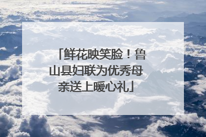 鲜花映笑脸！鲁山县妇联为优秀母亲送上暖心礼