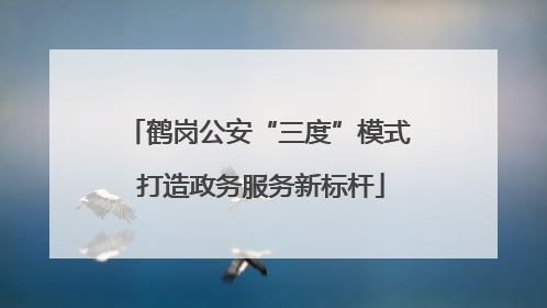 鹤岗公安“三度”模式 打造政务服务新标杆