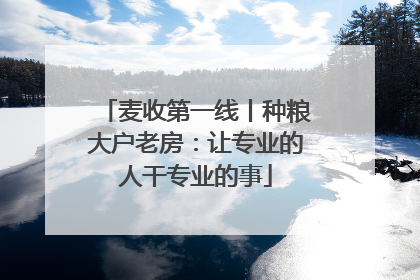 麦收第一线丨种粮大户老房：让专业的人干专业的事