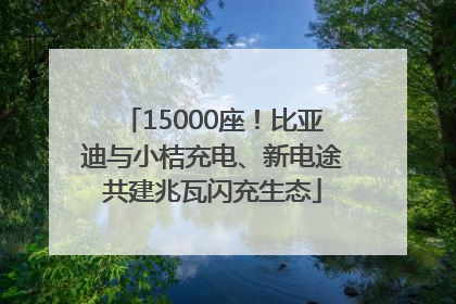 15000座！比亚迪与小桔充电、新电途共建兆瓦闪充生态