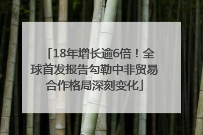 18年增长逾6倍！全球首发报告勾勒中非贸易合作格局深刻变化