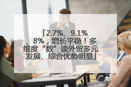 2.7%、9.1%、8%，增长平稳！多维度“数”读外贸多元发展、综合优势明显