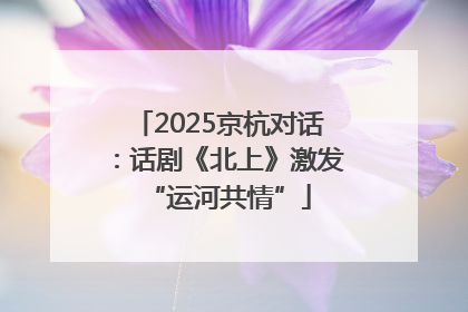 2025京杭对话：话剧《北上》激发“运河共情”