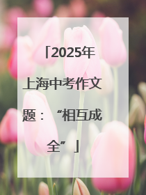 2025年上海中考作文题：“相互成全”